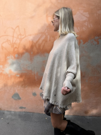 Pull poncho GIANNI beige