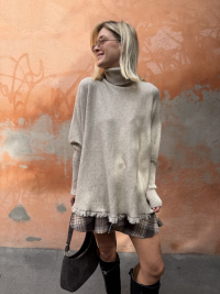 Pull poncho GIANNI beige