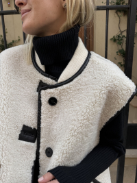 Ecru & black THEA jacket