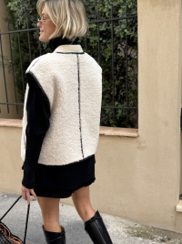 Ecru & black THEA jacket