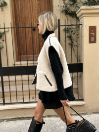 Ecru & black THEA jacket