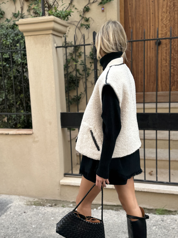 Ecru & black THEA jacket