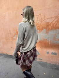 STELLA burgundy checkered skirt/shorts