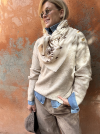 Écharpe écrue bandana