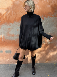 Pull poncho GIANNI noir