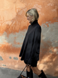 Pull poncho GIANNI noir