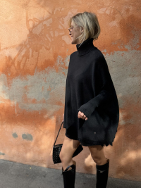 Pull poncho GIANNI noir
