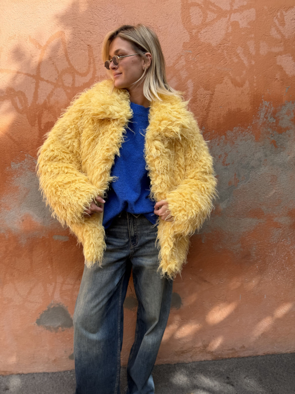 Manteau & ceinture CRAWFORD jaune