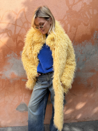 Manteau & ceinture CRAWFORD jaune