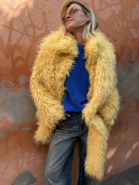 Coat & scarf CRAWFORD yellow