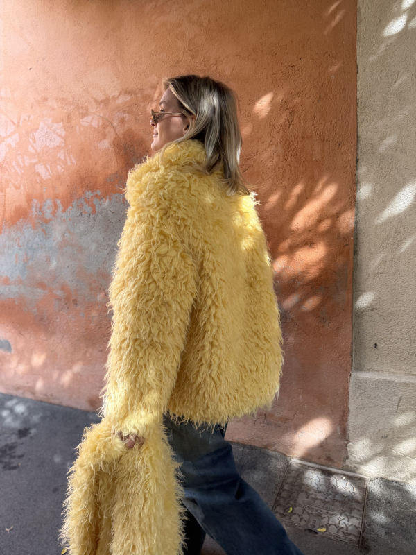 Manteau & ceinture CRAWFORD jaune