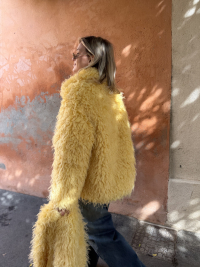 Coat & scarf CRAWFORD yellow