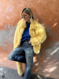 Coat & scarf CRAWFORD yellow
