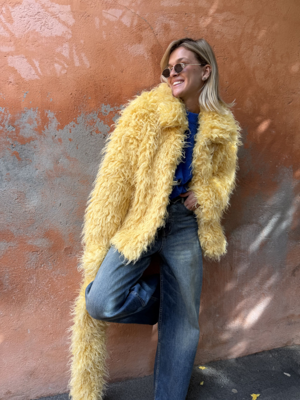 Coat & scarf CRAWFORD yellow