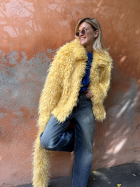 Coat & scarf CRAWFORD yellow
