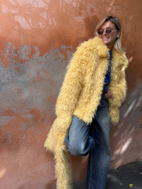 Manteau & ceinture CRAWFORD jaune