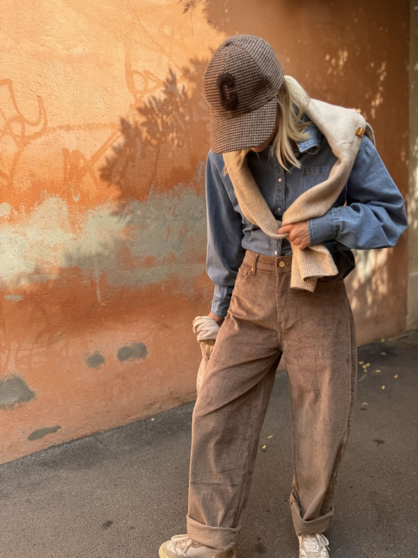 Camel NESTOR corduroy pants