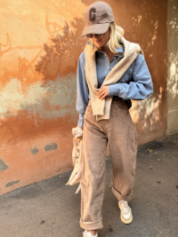 Camel NESTOR corduroy pants