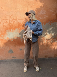 Camel NESTOR corduroy pants