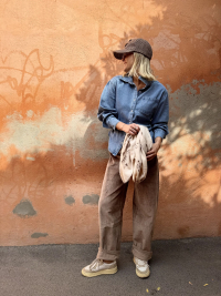Camel NESTOR corduroy pants