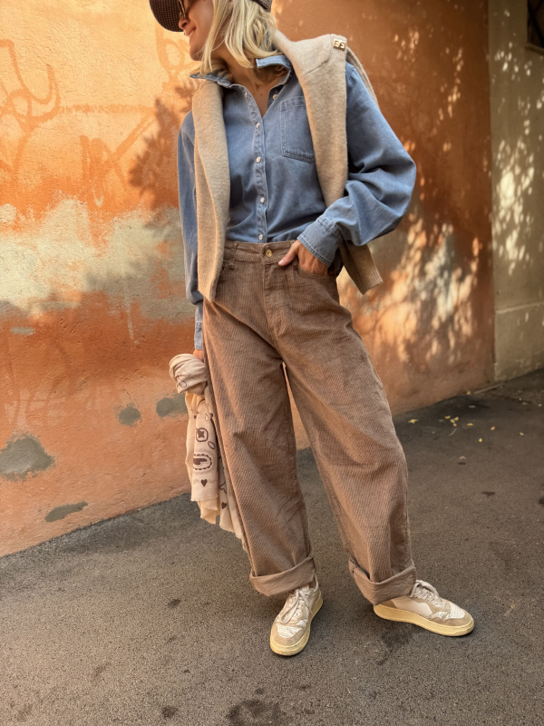 Camel NESTOR corduroy pants
