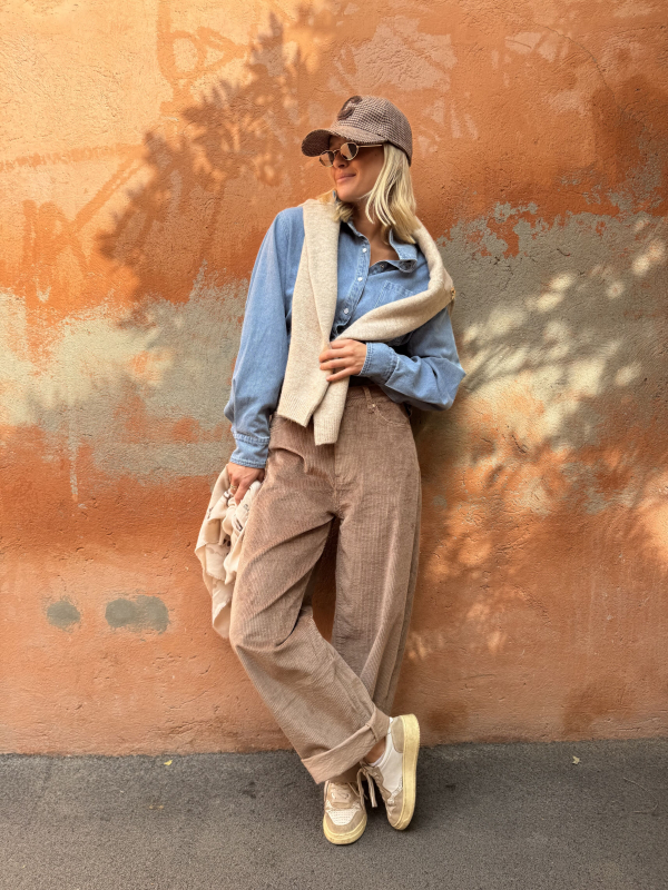 Camel NESTOR corduroy pants