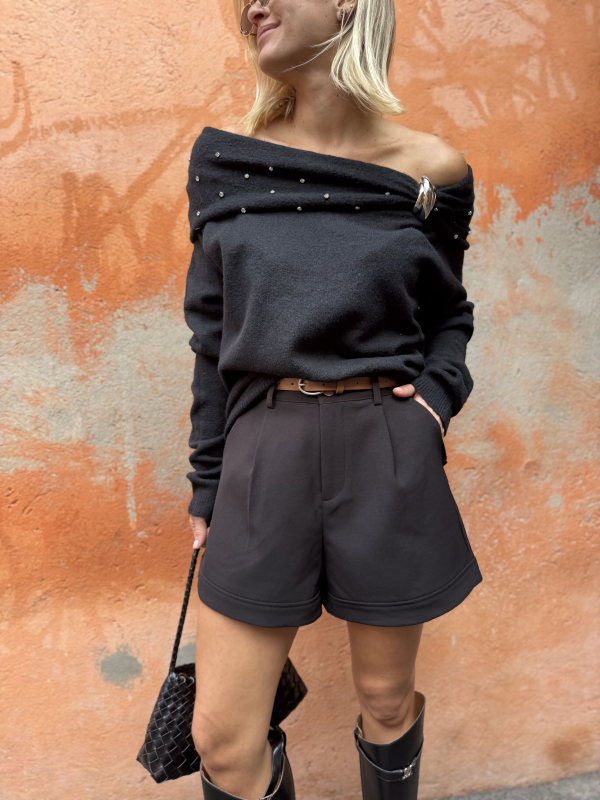 Pull strass HARPER noir