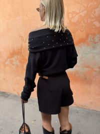 Black HARPER rhinestone sweater